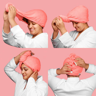 Microfibre Hair Towel - The Pink One