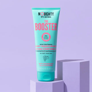 Noughty The Booster skin firming moisturiser for dull, challenged and cellulite prone skin. Natural haircare vegan cruelty free natural sulphate free paraben free